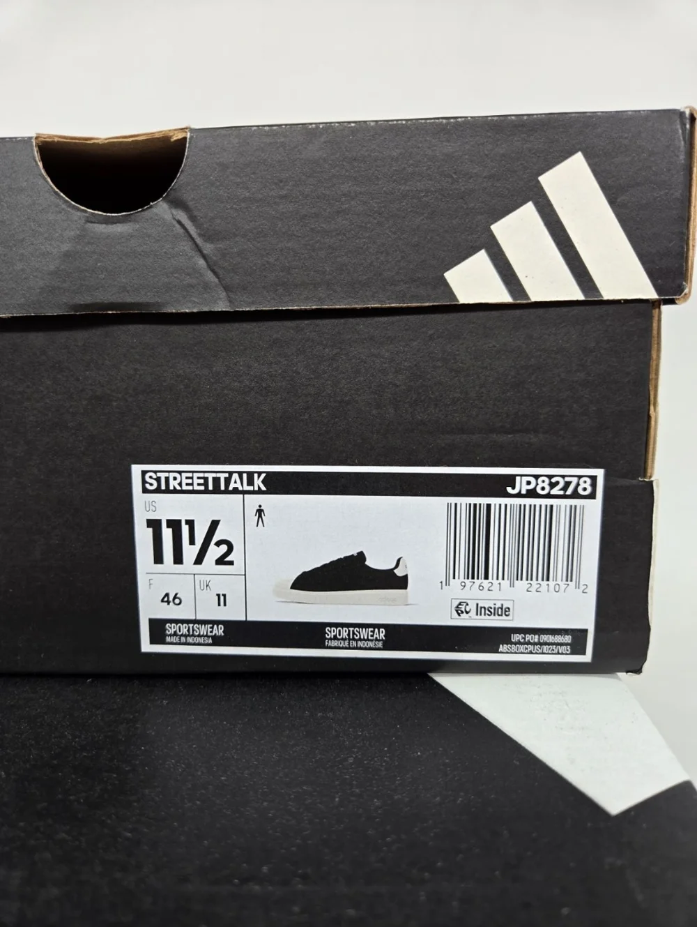 Adidas Men's Streettalk Black Off White Shoes JP8278 Size 11.5 New